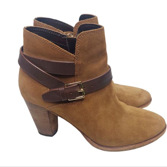 Cole Haan Hayes Leather strap Suede Booties - Picture 1 of 8